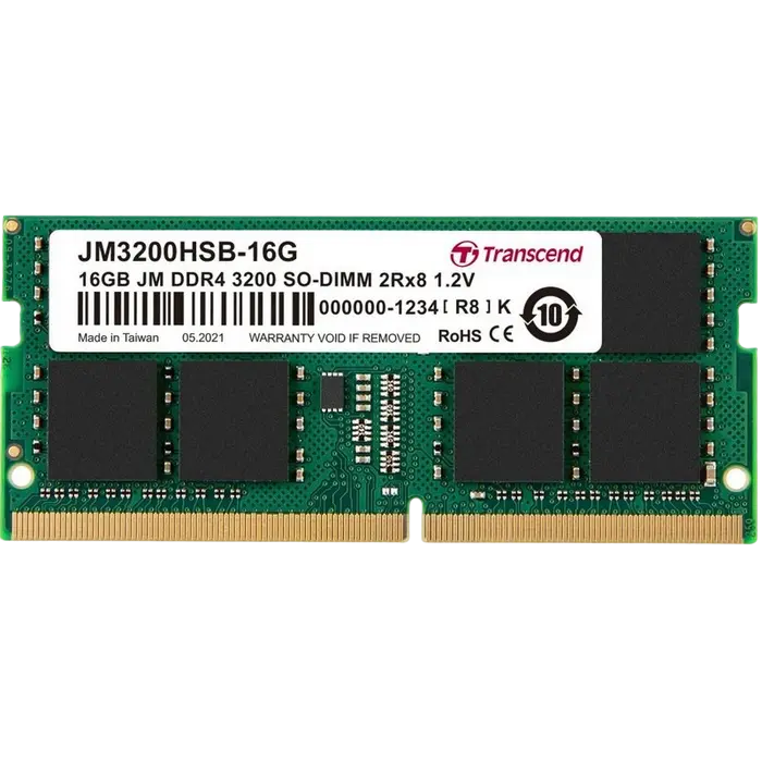 Оперативная память Transcend JM3200HSB-16G, DDR4 SDRAM, 3200 МГц, 16Гб - photo