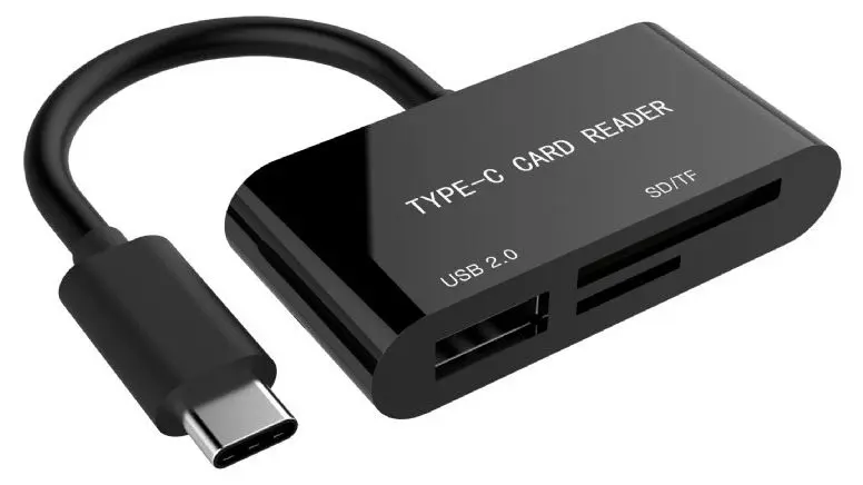 Type-C Card Reader USB,SD, TF (microSD) Gembird "UHB-CR3-02" - photo