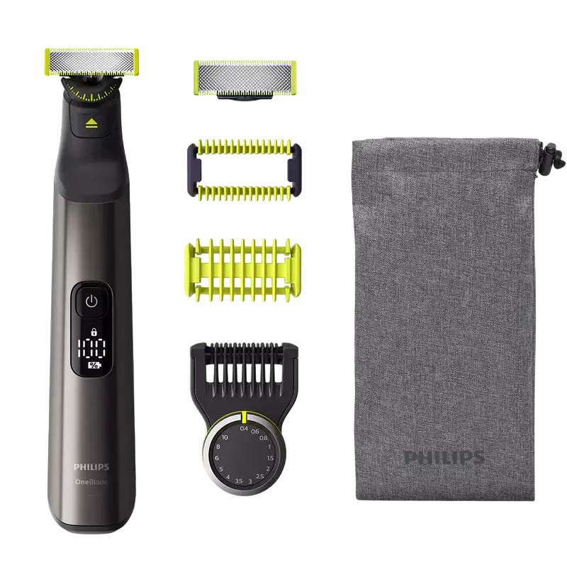 Мужской Триммер Philips OneBlade Pro 360 QP6551/15, Хром - photo