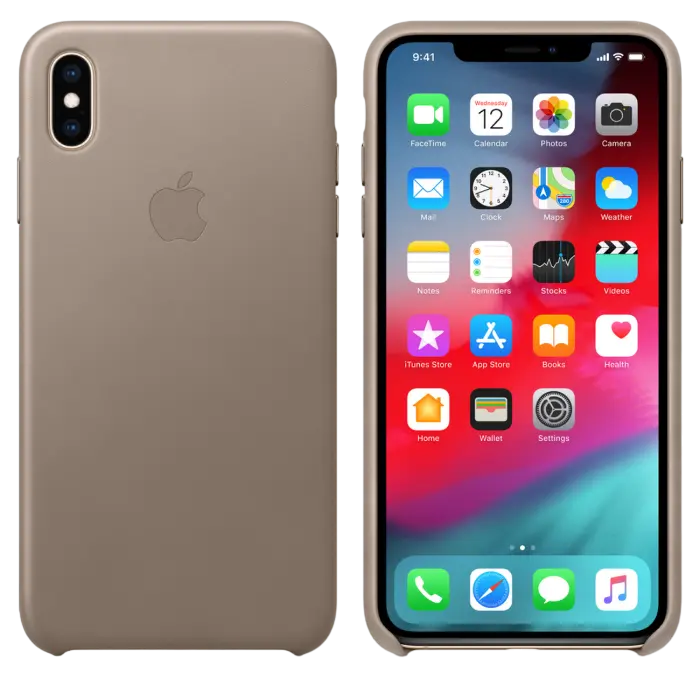 Чехол Apple iPhone XS Case, Серо-коричневый - photo