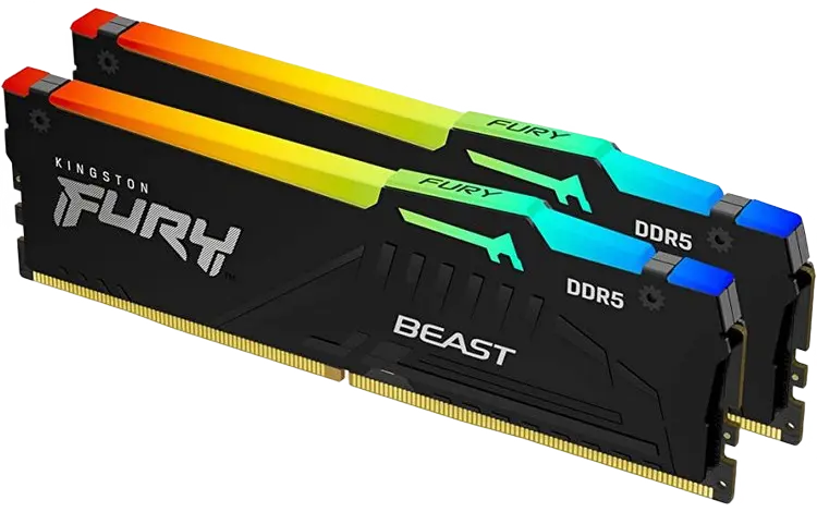 Memorie RAM Kingston FURY Beast RGB, DDR5 SDRAM, 5600 MHz, 32 GB, KF556C40BBAK2-32 - photo