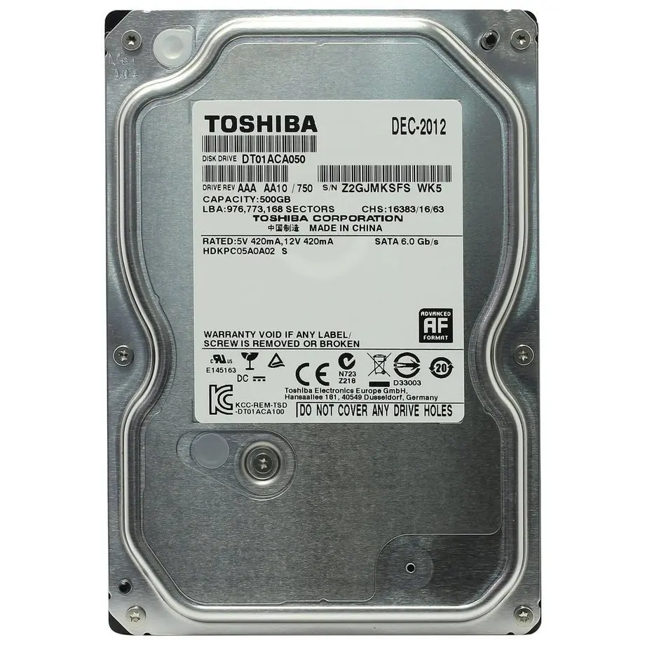 3.5" HDD   500GB-SATA - 32MB Toshiba "Desktop (DT01ACA050)" - photo