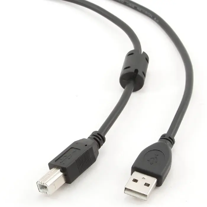 Cablu încărcare și sincronizare Cablexpert CCF-USB2-AMBM-15, USB Type-A/USB Type-B, 4,5m, Negru