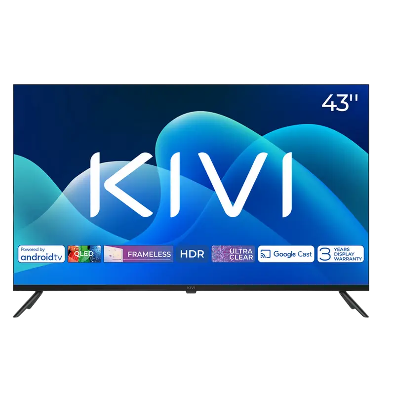 43" QLED SMART TV KIVI 43U770QB, 3840x2160 4K UHD, Android TV, Negru - photo