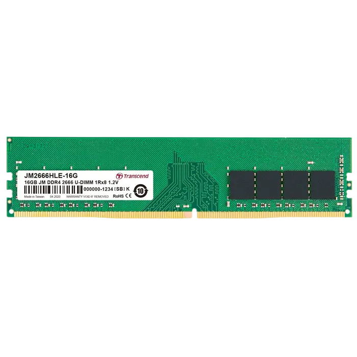 Оперативная память Transcend JM2666HLE-16G, DDR4 SDRAM, 2666 МГц, 16Гб - photo