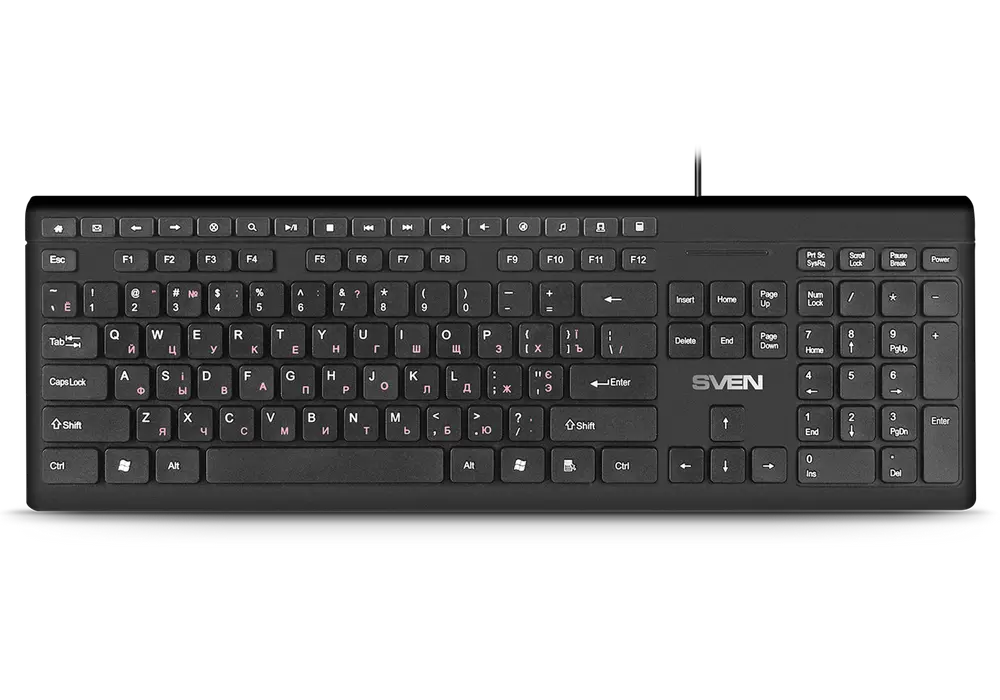 Клавиатура SVEN KB-S307M, Проводное, Чёрный - photo
