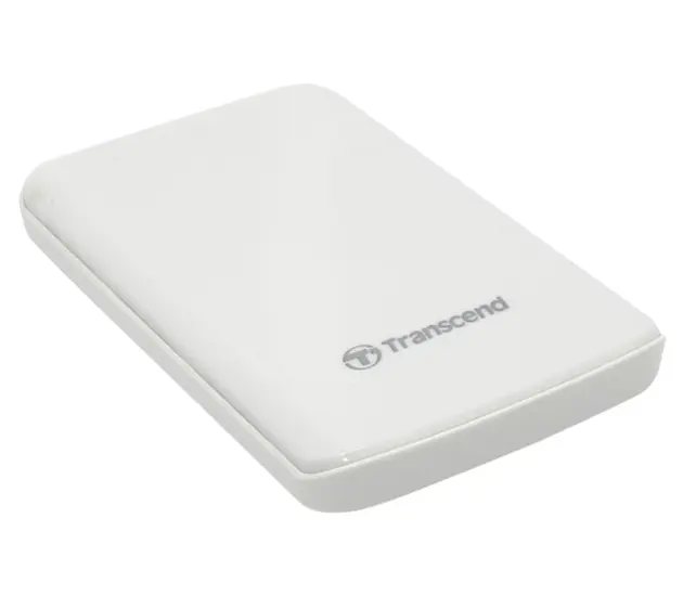 HDD portabil extern Transcend StoreJet 25D3,  1 TB, Alb Lucios (TS1TSJ25D3W) - photo