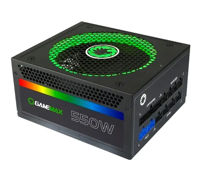 Блок питания для компьютеров Gamemax RGB-550, 550Вт, ATX, Полностью модульный - photo