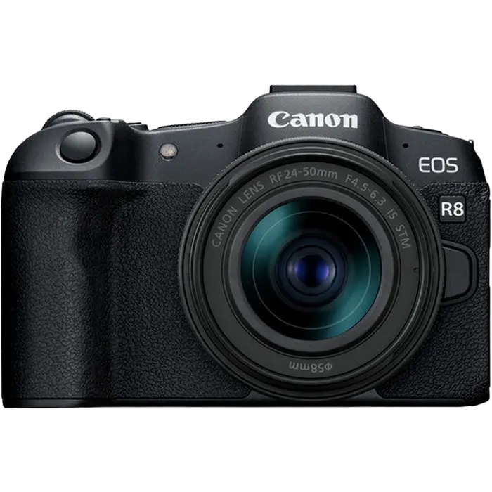 Aparat Foto Mirrorless Canon EOS R8 & RF 24-50mm f/4.5-6.3 IS STM KIT, Negru - photo