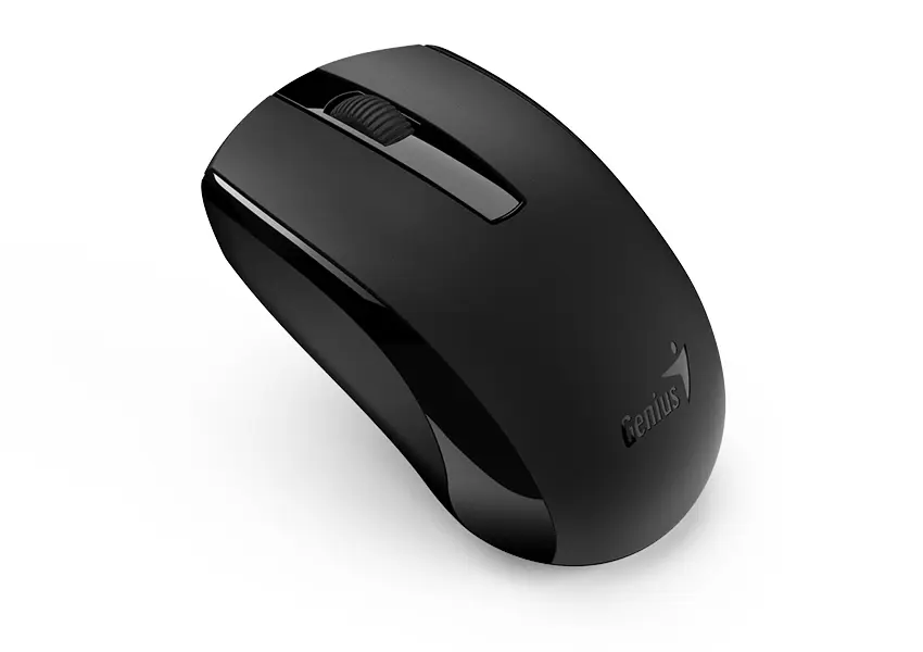 Wireless Mouse Genius ECO-8100, Optical, 800-1600 dpi, 3 buttons, Ambidextrous, Rechar., Black - photo