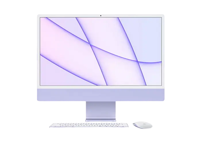 Computer All-in-One Apple iMac A2438, M1 with 8-core CPU and 8-core GPU, 16GB/512GB, macOS Big Sur, Purple - photo