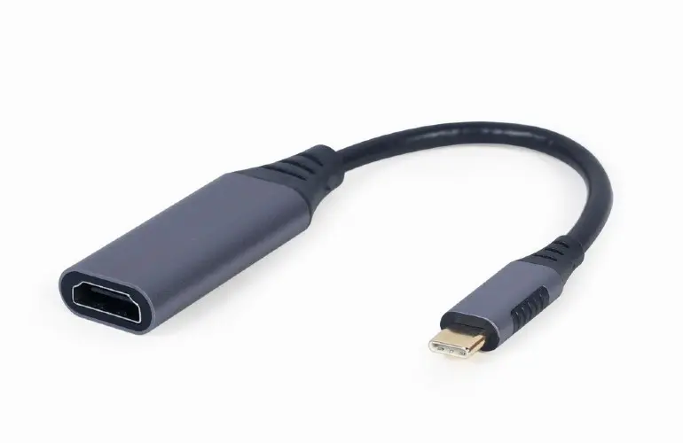 Cablu Video Cablexpert A-USB3C-HDMI-01, USB Type-C (M) - HDMI, 0,15m, Gri - photo