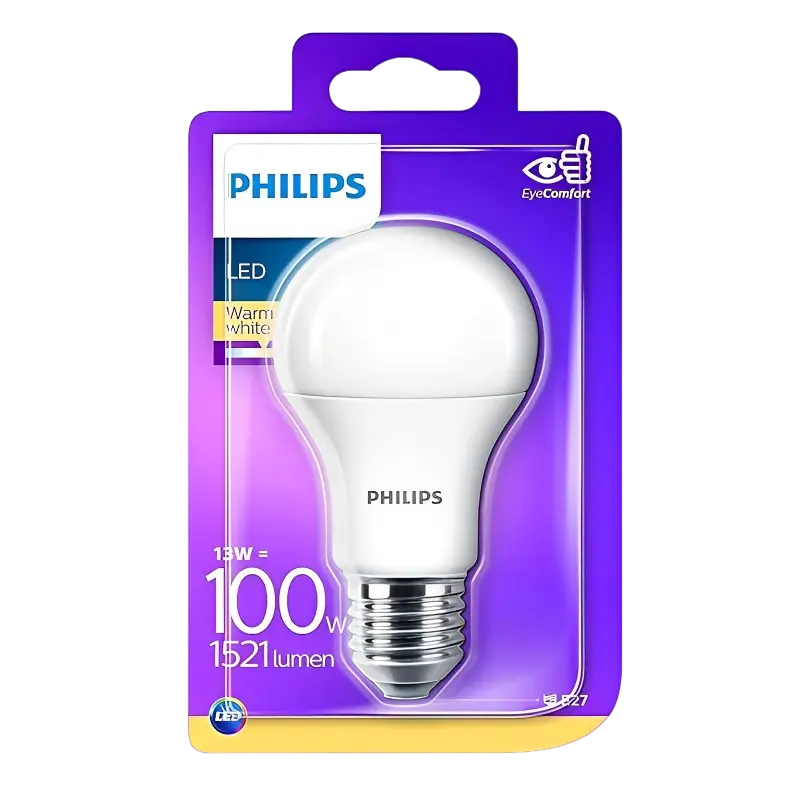 Bec cu LED Philips WW 230V FR ND, E27, Alb Cald - photo