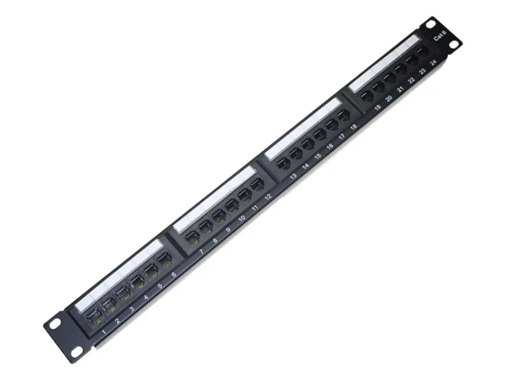 24 ports UTP Cat.6 patch panel, LY-PP6-04, 19" Krone & 110 Dual - photo