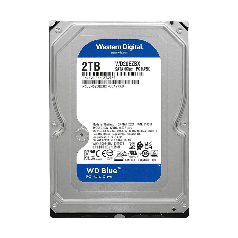 Жесткий диск Western Digital WD Blue, 3.5", 2 ТБ <WD20EZBX> - photo