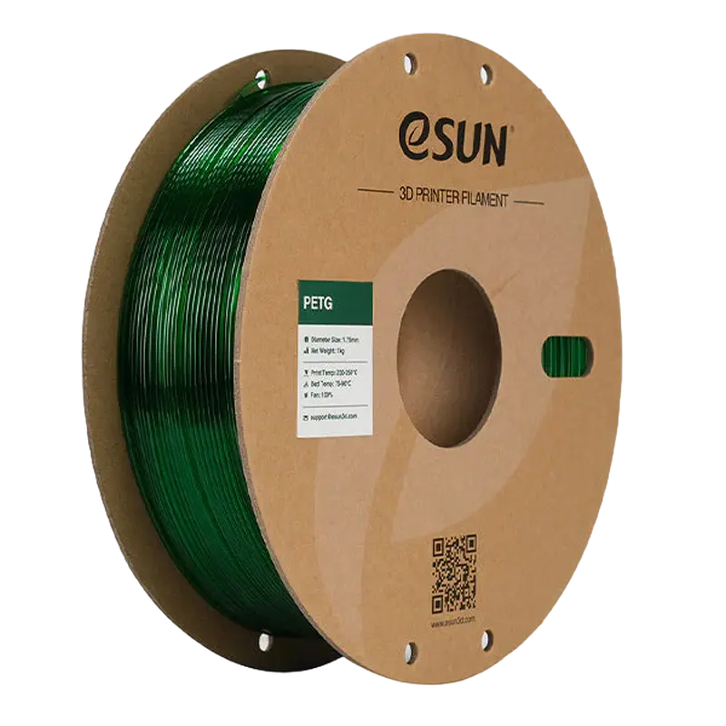 Filament pentru imprimantă 3D ESUN PETG Verde, 1,75 mm, 1 kg - photo