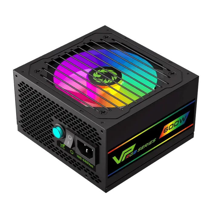 Блок питания для компьютеров Gamemax VP-600-RGB, 600Вт, ATX, Немодульный - photo