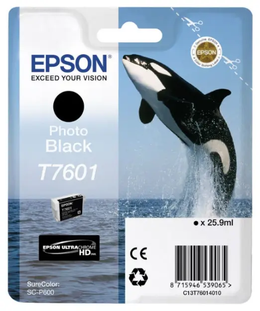 Картридж чернильный Epson T760, 26мл, Черный фото - photo