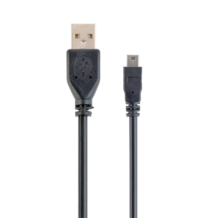 Cable de date Cablexpert CCP-USB2-AM5P-1, USB Type-A (F)/Mini-USB, 0,3m, Negru - photo