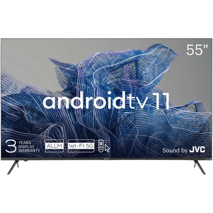 55" LED SMART TV KIVI 55U750NB, 3840x2160 4K UHD, Android TV, Negru - photo