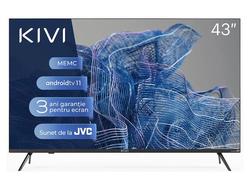43" LED SMART TV KIVI 43U750NB, 3840x2160 4K UHD, Android TV, Negru - photo