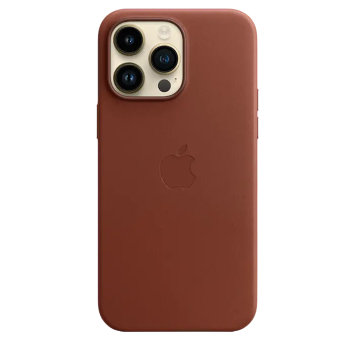 Чехол Apple iPhone 14 Pro Max Leather Case with MagSafe, Коричневый - photo