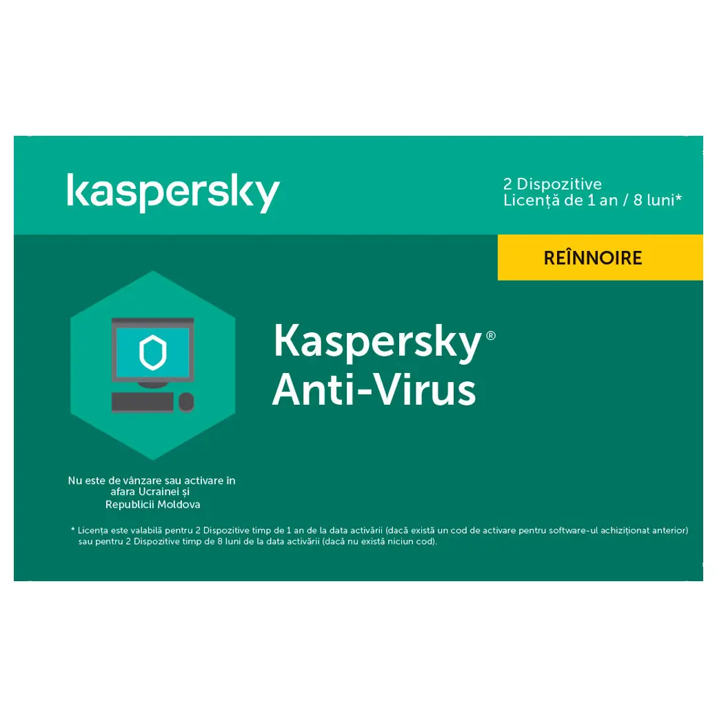 Kaspersky Anti-Virus Card 2 Dt 1 Year Renewal - photo