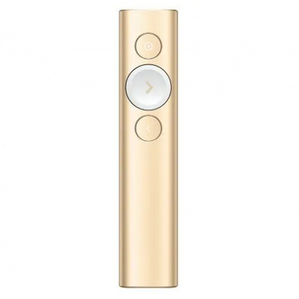 Presenter Logitech Spotlight, 3 buttons, Range: 30m, Bluetooth/2.4 Ghz, 85 mAh, Gold - photo