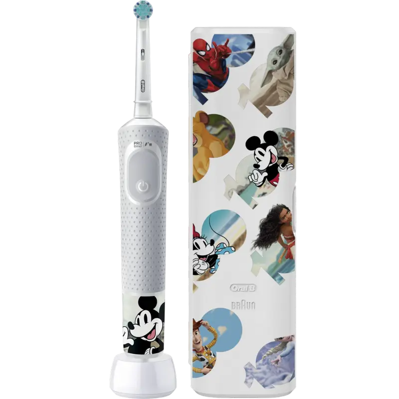 Электрическая зубная щетка Braun Kids Vitality PRO D103 Disney, Белый | Серый - photo