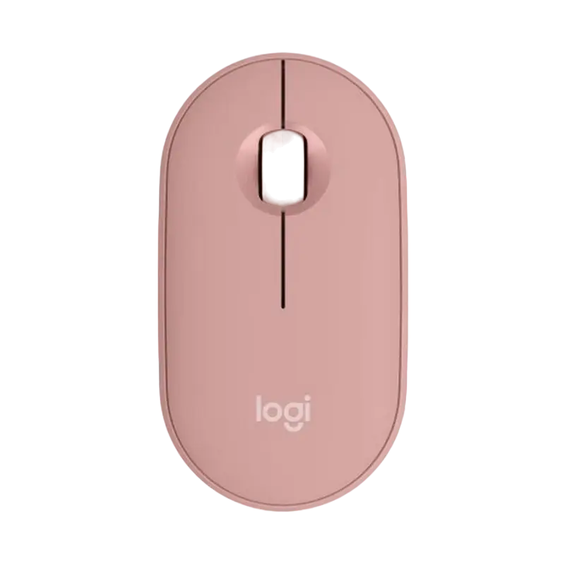 Mouse Wireless Logitech M350S, Roz - photo