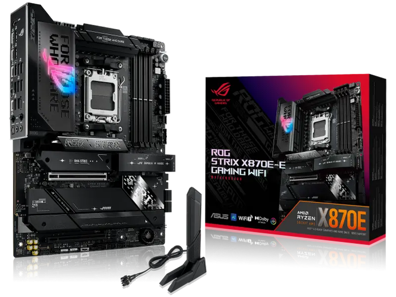 Материнская плата ASUS ROG STRIX X870E-E GAMING WIFI, AM5, AMD X870E, ATX - photo