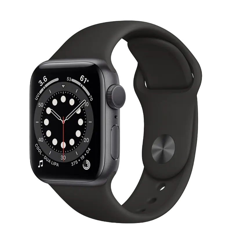 Умные часы Apple Watch SE MYDP2, 40мм, Алюминиевый корпус цвета Space Gray со спортивным ремешком Черного цвета - photo