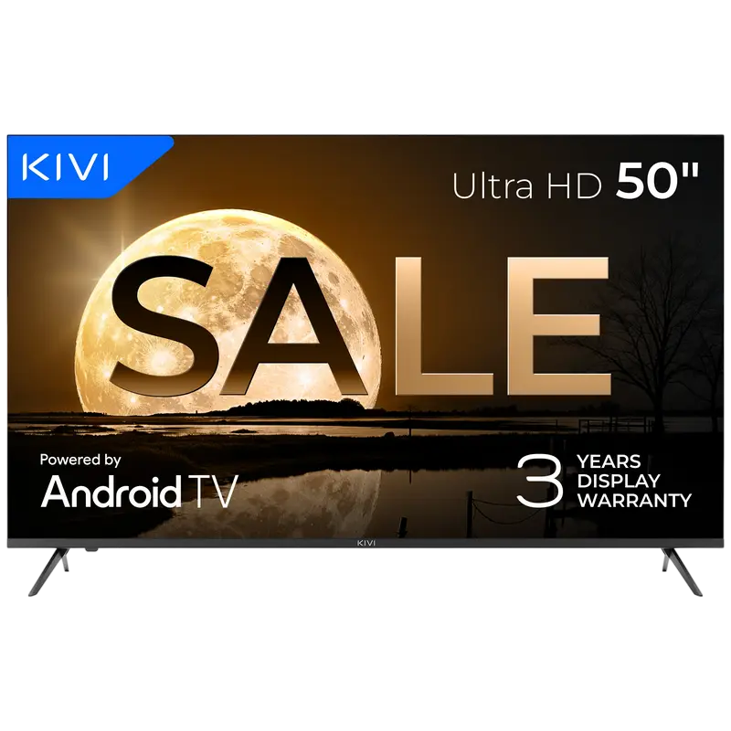 50" LED SMART TV KIVI 50U760QB, 3840x2160 4K UHD, Android TV, Negru - photo