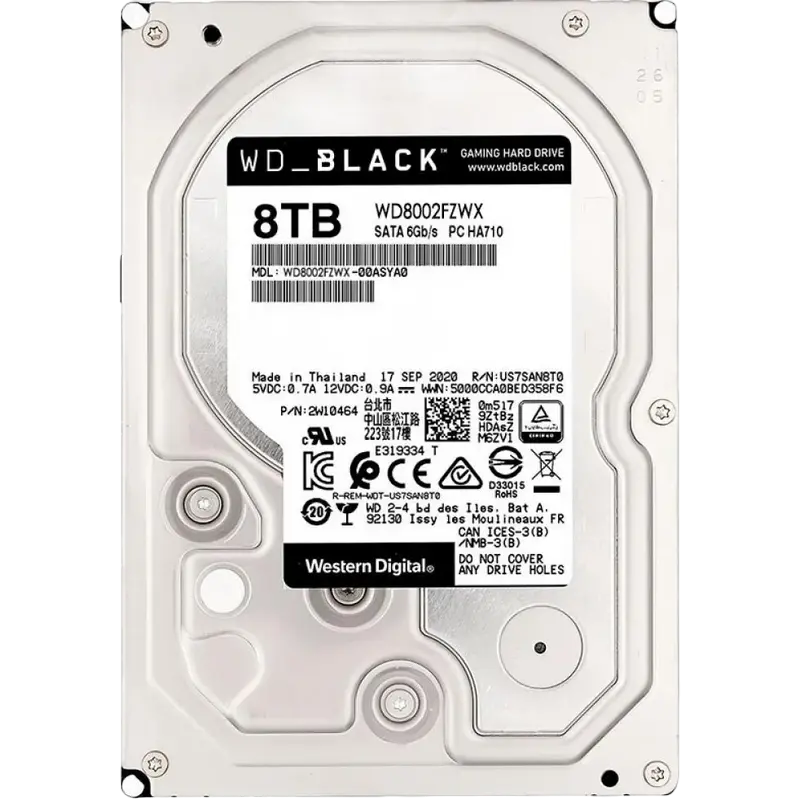 Жесткий диск Western Digital WD Black, 3.5", 8 TБ <WD8002FZWX> - photo