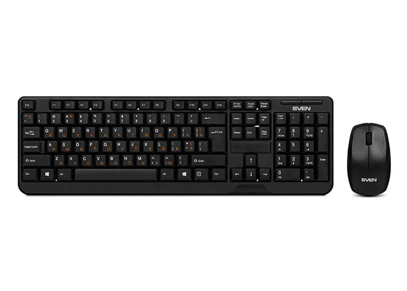 Set Tastatură + Mouse SVEN Comfort 3300, Fără fir, Negru