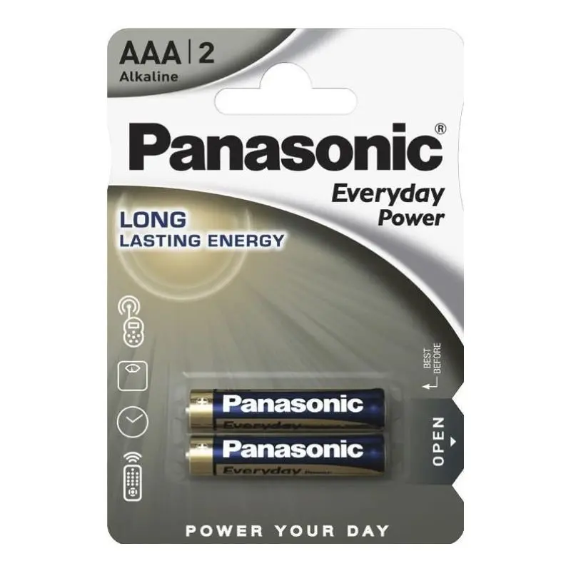 Panasonic  "EVERYDAY Power" AAA Blister *2, Alkaline, LR03REE/2BR - photo