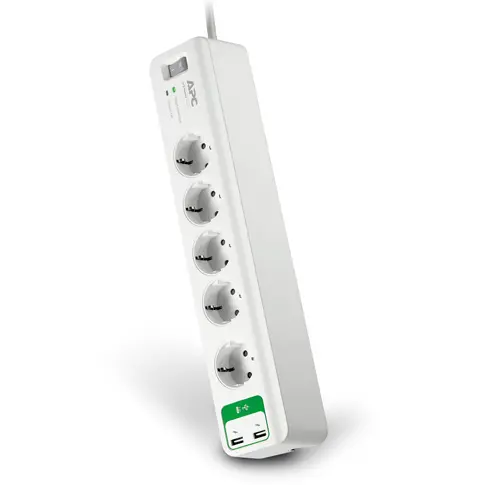APC PM5U-RS Essential SurgeArrest 5 outlets with 5V, 2.4A 2 port USB Charger 230V Russia - photo