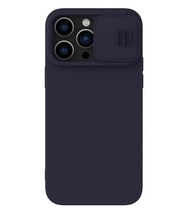 Чехол Nillkin iPhone 14 Pro, CamShield Silky Silicone, Dark Purple - photo