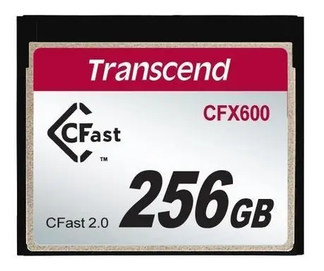 256GB  CompactFlash Card, CFast 2.0 600X, Transcend "TS256GCFX600" (R/W: 510/370MB/s) - photo