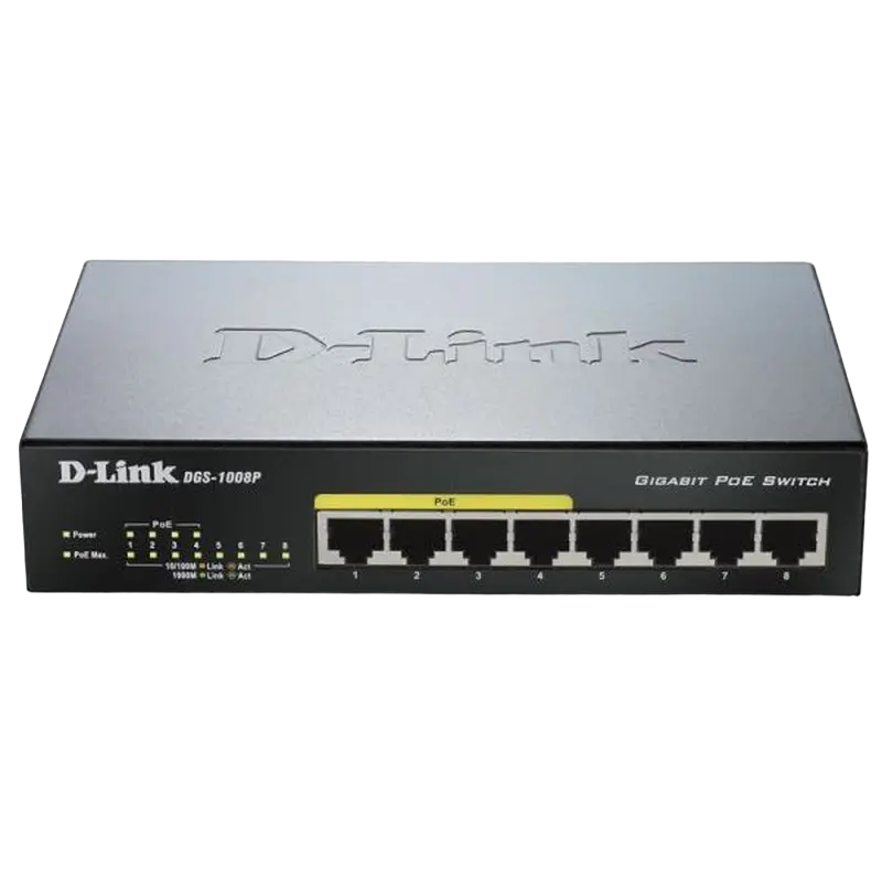 Comutator PoE D-Link DGS-1008P, 4x IEEE 802.3af - photo