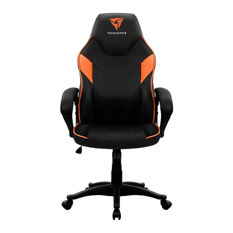 Игровое кресло ThunderX3 EC1, Искусственная кожа, Чёрный/Оранжевый - photo