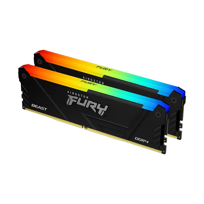 Memorie RAM Kingston FURY Beast RGB, DDR5 SDRAM, 5200 MHz, 16GB, KF552C40BBAK2-16 - photo