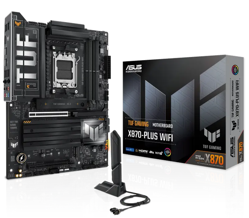 Материнская плата ASUS TUF GAMING X870-PLUS WIFI, AM5, AMD X870, ATX - photo