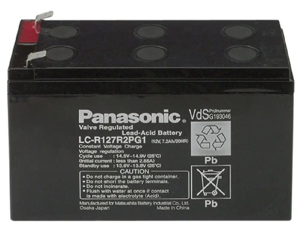 Аккумулятор для резервного питания Panasonic LC-R127R2PG1,   - photo