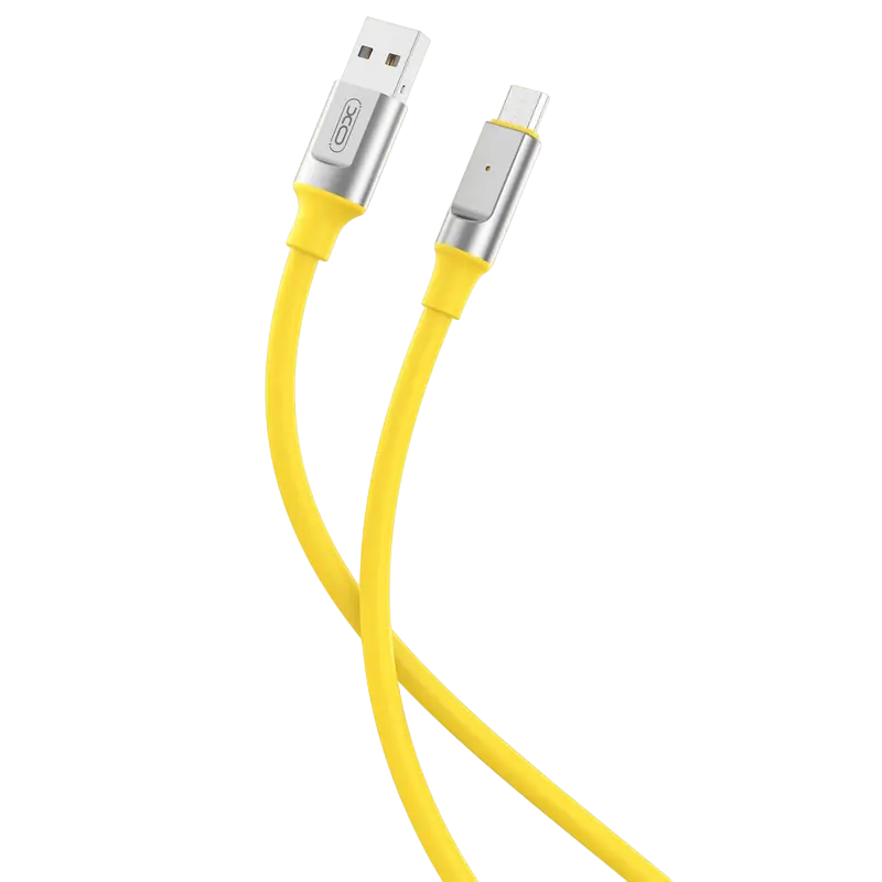 Cable de date XO NB251, USB Type-A/micro-USB, 1m, Galben - photo