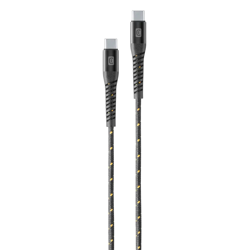 Cablu de încărcare și date Cellularline Strong Cable, USB Type-C/USB Type-C, 2m, Negru - photo