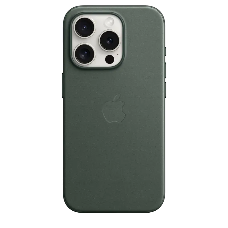 Чехол Apple iPhone 15 Pro FineWoven Case with MagSafe, Evergreen - photo