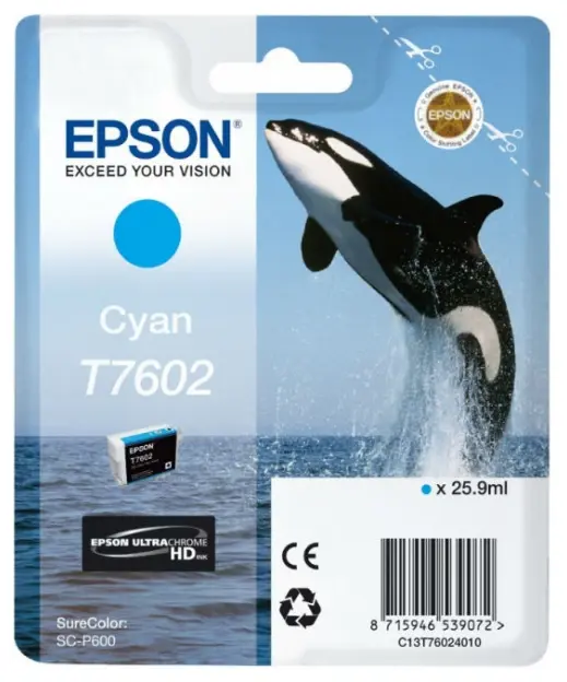Cartuș de cerneală Epson T760, 26ml, Cyan - photo