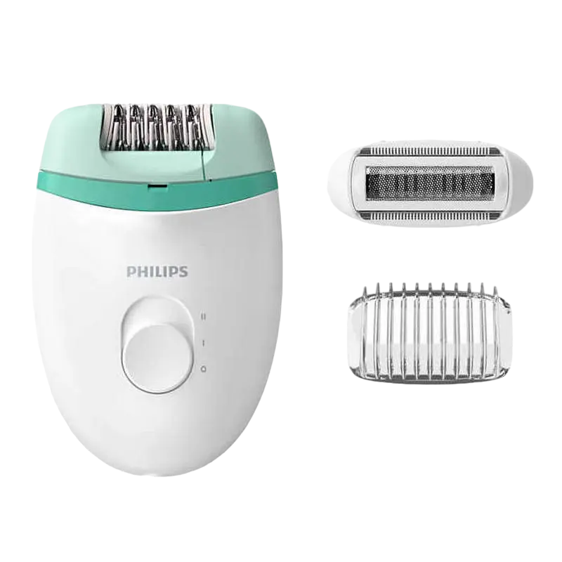 Эпилятор PHILIPS BRE245/00, Белый/Зелёный - photo