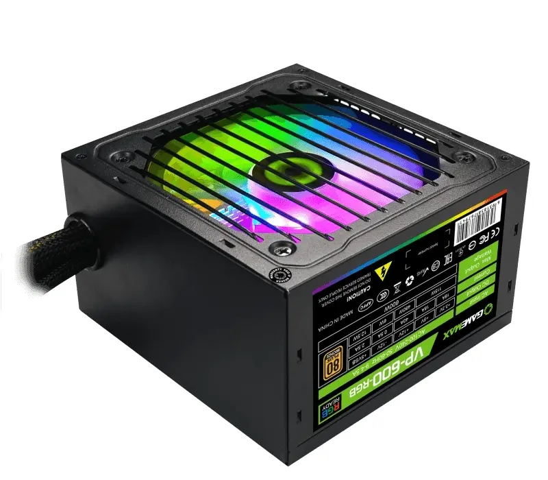Блок питания для компьютеров Gamemax VP-600-RGB, 600Вт, ATX, -- - photo